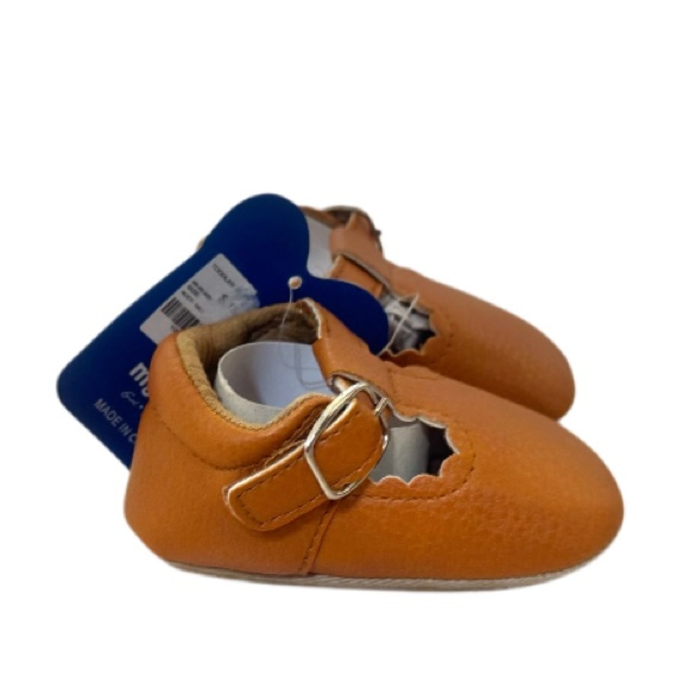 NWT NEW MYGGPP tan  MARY JANE dress shoes size 0-6 Months 3M